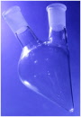 Flasks, Pear Shape, Two Necks, Centre Neck & One Angled Side Neck - SGL Scientific Glass Laboratories